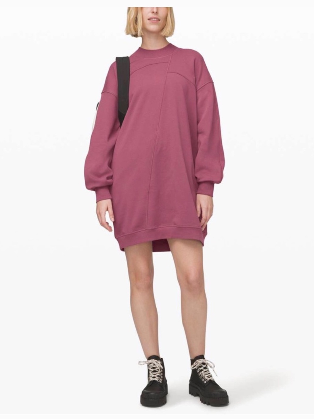 Lululemon Broken Beats Sweatshirt Sweater Dress Size Medium Small Mauve